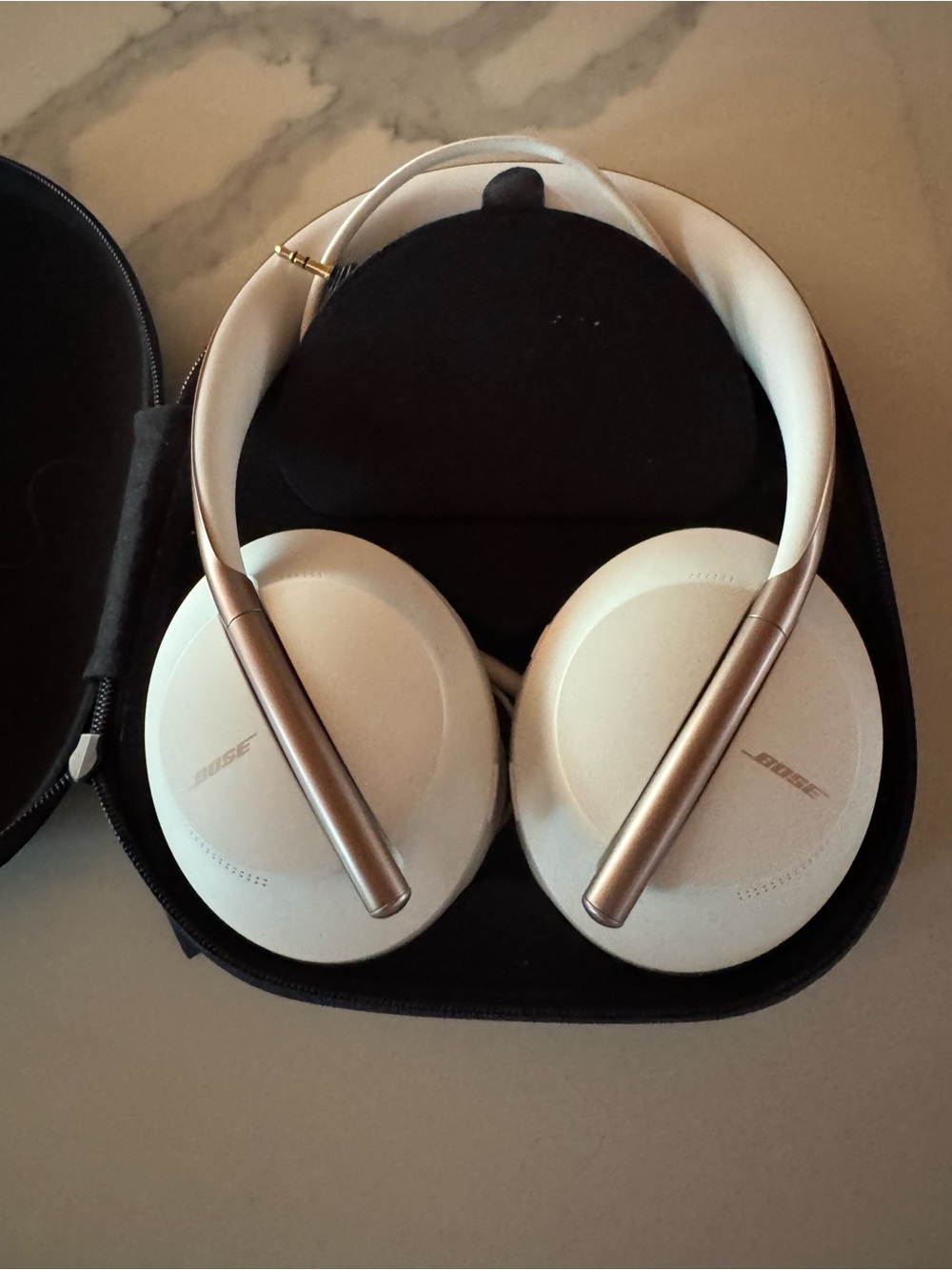 Bose Over-Ear Wireless Headphones — White with Gold Accents